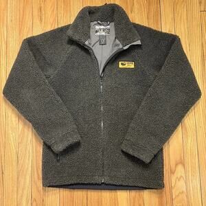 RAB Mens Original Pile Jacket Gray Teddy Fleece Sherpa Size Small Hiking Trail